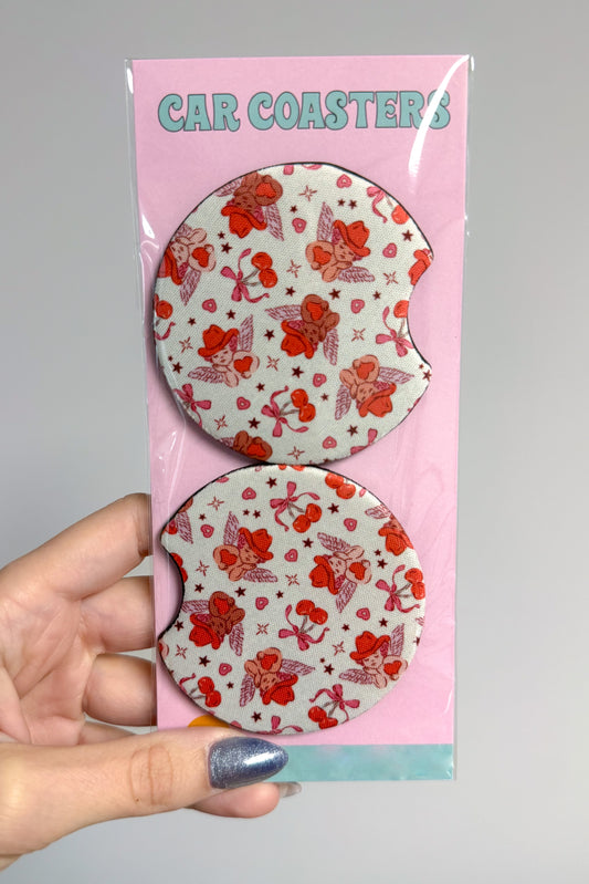 Cutie Cupid Car Coasters