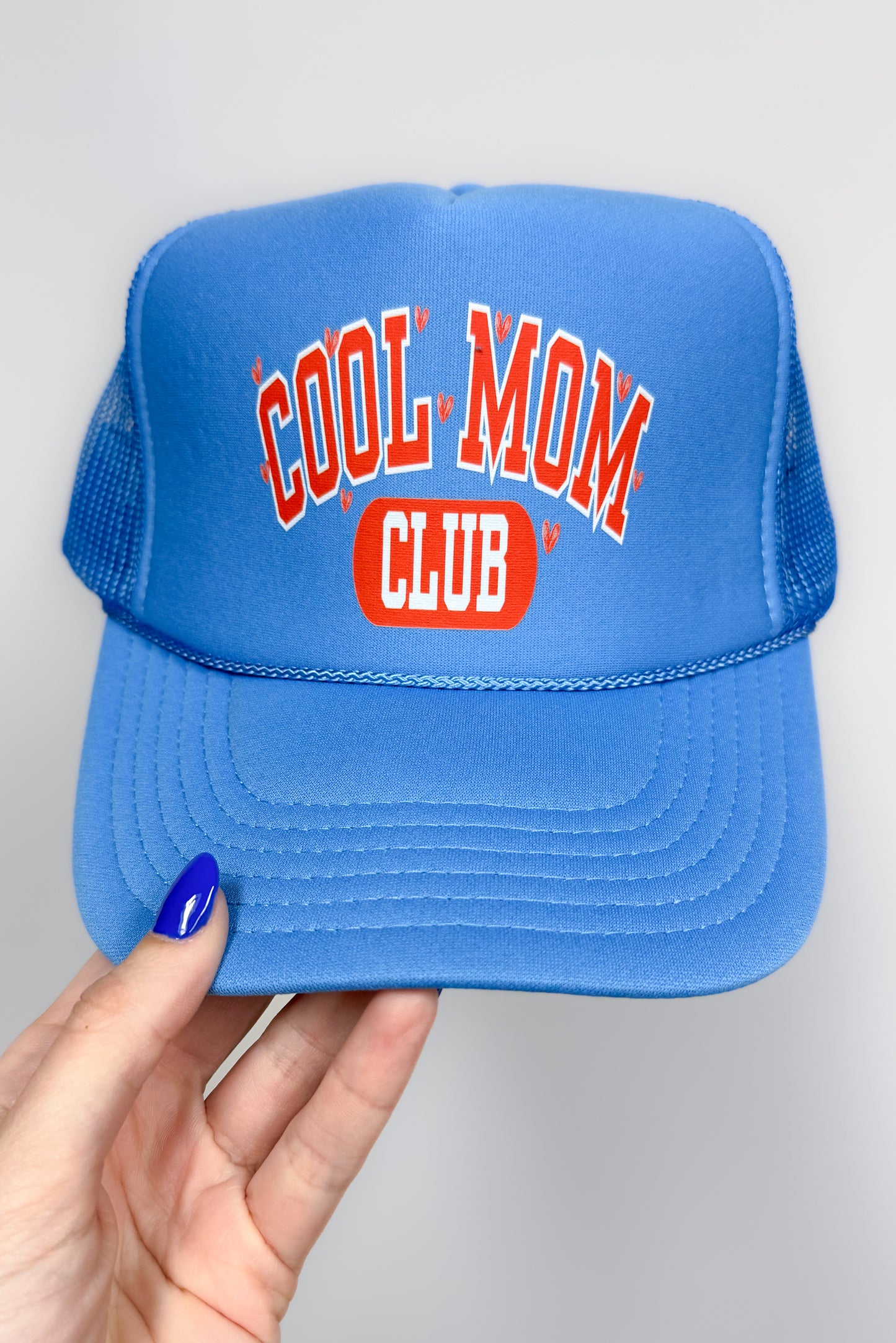 Cool Mom Club Trucker Hat, College Blue