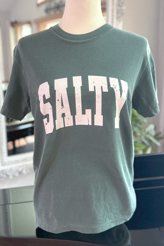 Salty Comfort Colors Tee, Blue Spruce