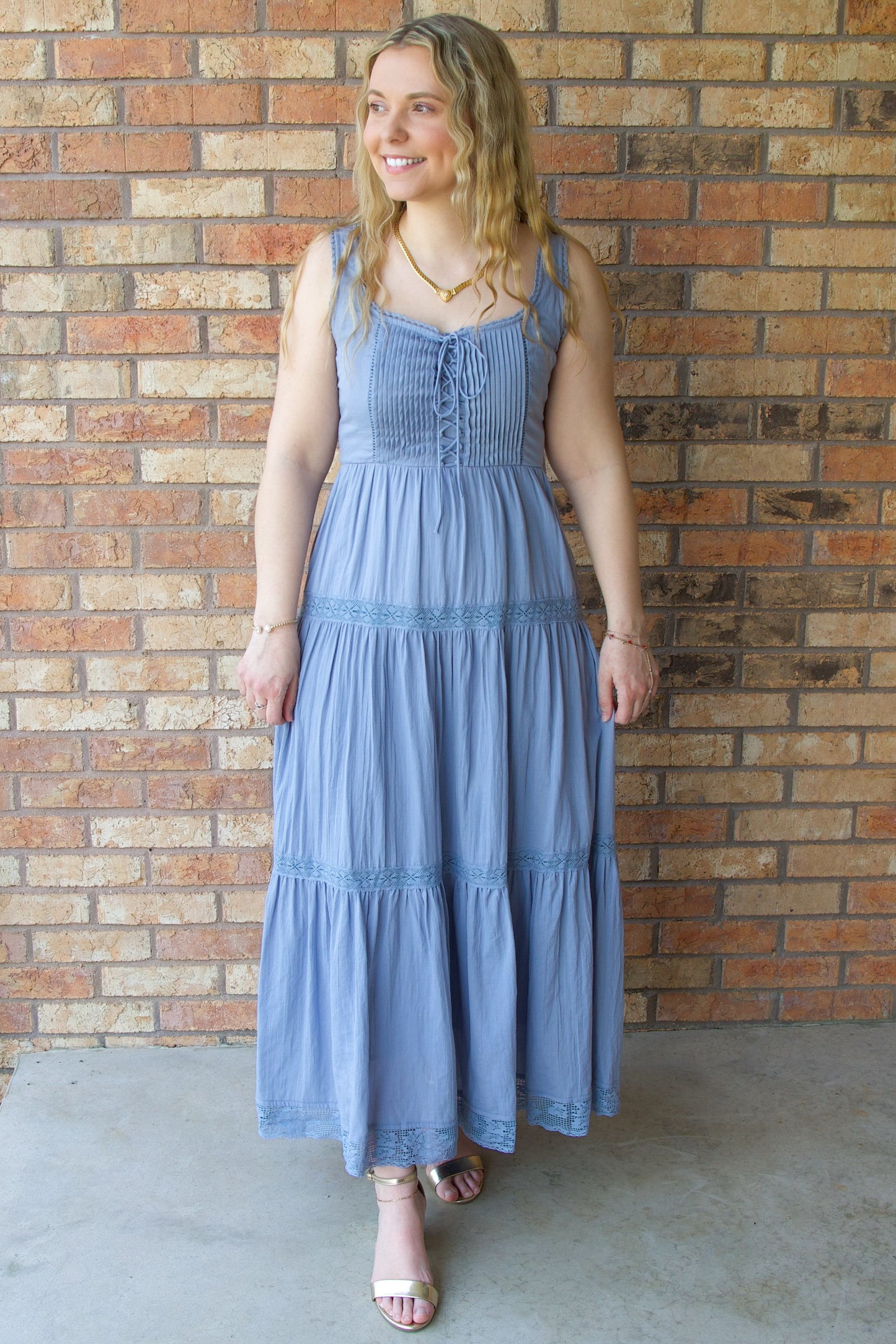 My Favorite Chapter Maxi Dress, Blue Aura
