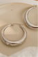 Classic 18K Gold Plated Stainless  Large Hoop Earrings, Silver