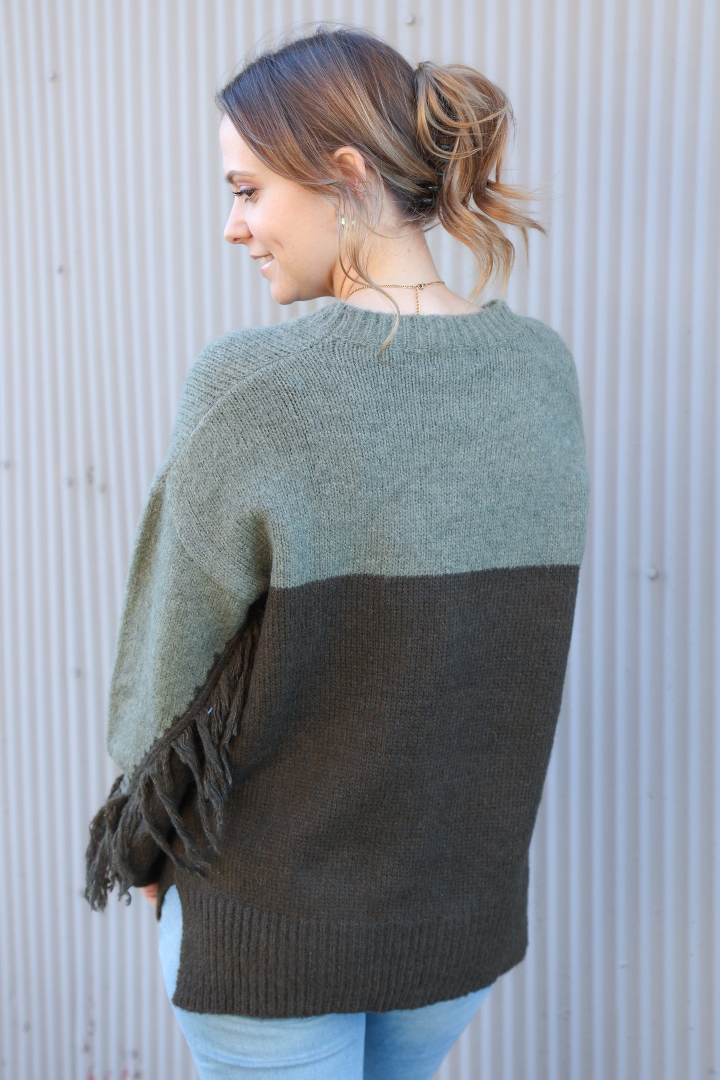 Split Second Decision Sweater, Olive