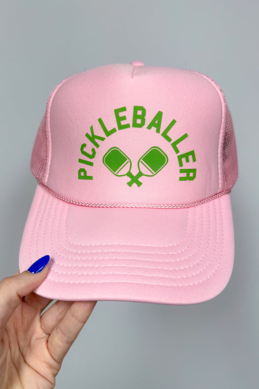 Pickleballer Trucker Hat, Pink