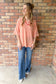 Dream Come True Relaxed Pocket Top, Champagne Peach