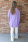Girly Pop Oversized Crochet Knit Poncho Top, Orchid