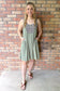 Be Fearless Leopard Print Dress, Sage