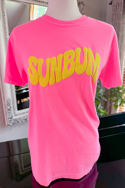 SUNBUM Comfort Colors Tee, Neon Pink