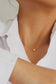 Luna Petite Round CZ 18K Gold Plated Stainless Steel Necklace, Gold