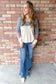 Fun & Flirty Sweater, Grey/Mauve/White