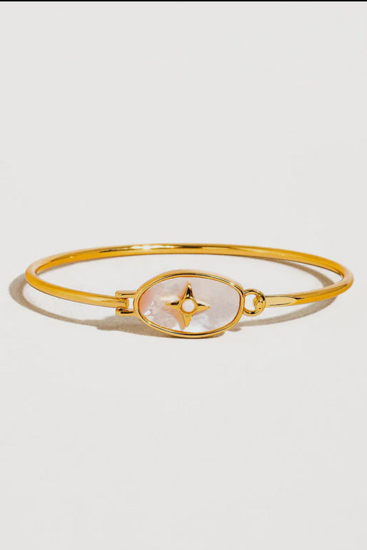 Amelia 18K Gold Plated Vintage Star Shell Bracelet, Gold