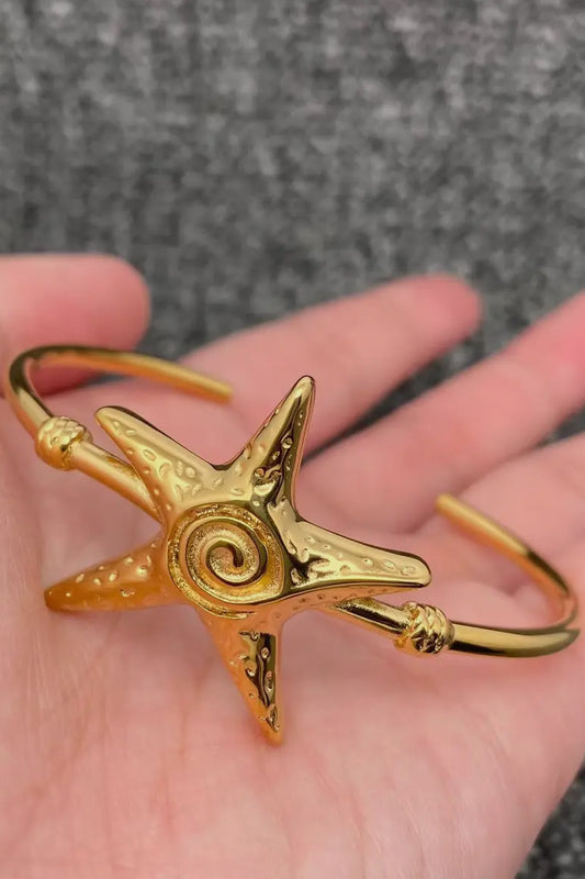 Kai Starfish 18K Gold Plated Stainless Steel Cuff, Gold