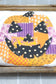 Patchwork Jack O Lantern Crewneck, Cream