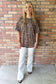 Wildly Optimistic Oversized Leopard Printed Top, Mocha