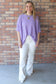 Girly Pop Oversized Crochet Knit Poncho Top, Orchid