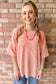 Dream Come True Relaxed Pocket Top, Champagne Peach