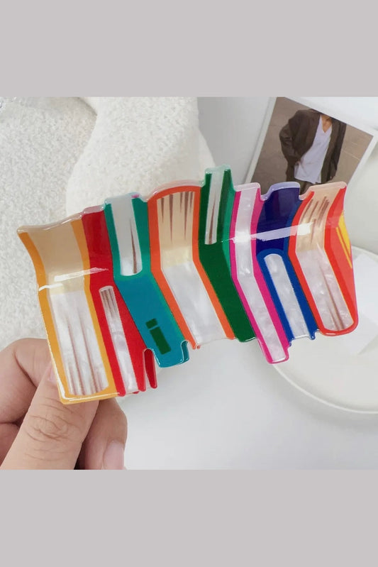Bookish Hair Claw Clip, Multi