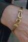 Deloise 18K Gold Plated Stainless Steel Knot Link Bracelet, Gold