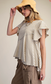 Drift Away With Me Top, Camel/Teal