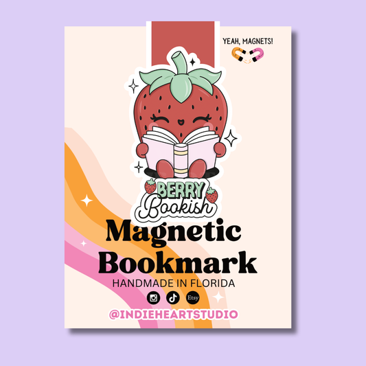 Berry Bookish Magnetic Bookmark