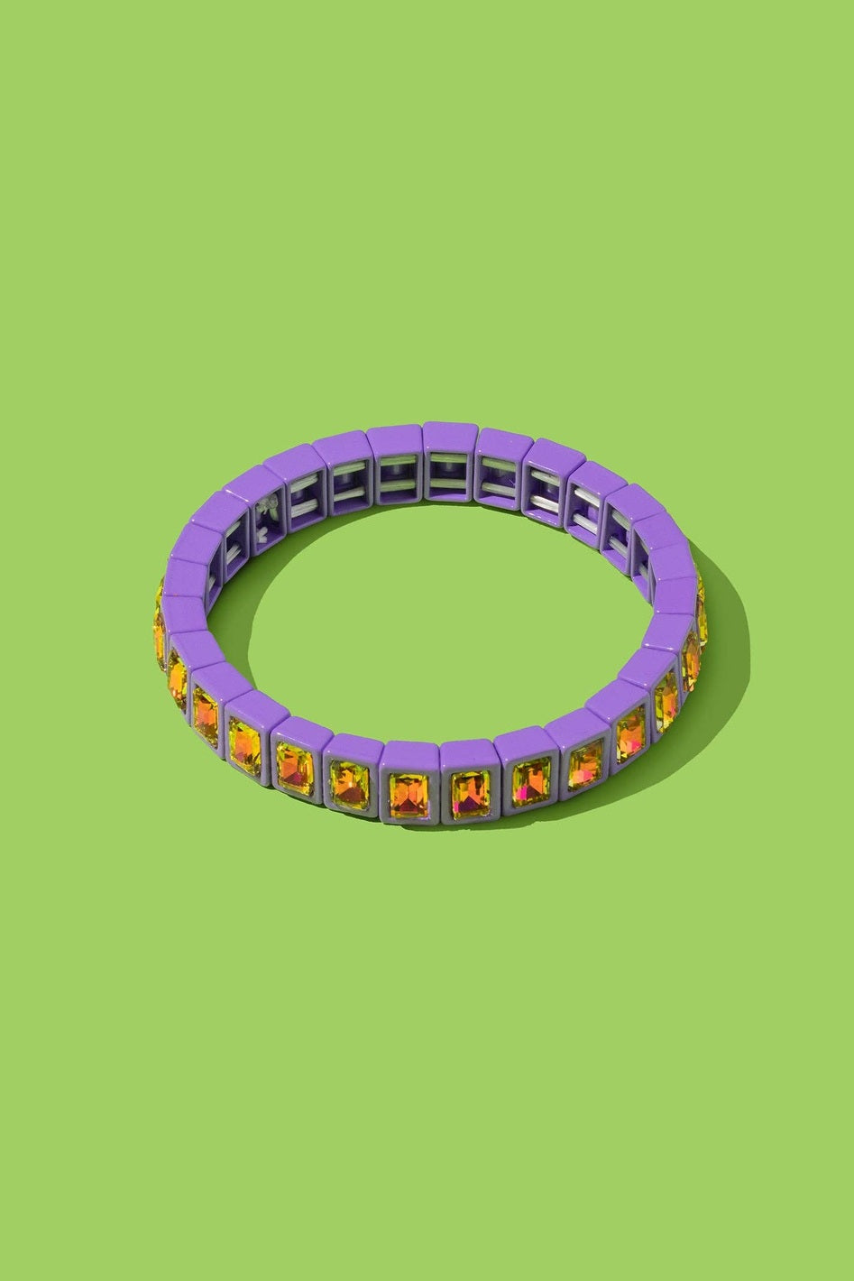 Penelope Enamel Stretch Bracelet, Lavender