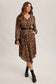 Wild Romance Leopard Print Button-Front Cardigan/Midi Dress