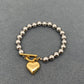 Raissa 18K Gold Plated Stainless Steel Two Tone Heart Bracelet
