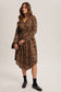Wild Romance Leopard Print Button-Front Cardigan/Midi Dress