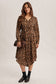 Wild Romance Leopard Print Button-Front Cardigan/Midi Dress