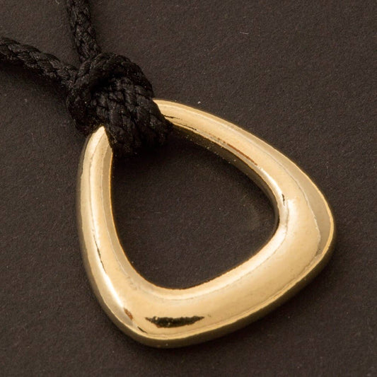 Rounded Triangle Cutout Pendant Necklace, Gold