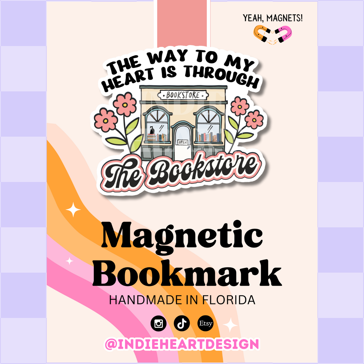 Way To My Heart Bookstore Magnetic Bookmark : No