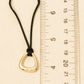 Rounded Triangle Cutout Pendant Necklace, Gold