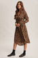 Wild Romance Leopard Print Button-Front Cardigan/Midi Dress