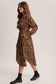 Wild Romance Leopard Print Button-Front Cardigan/Midi Dress