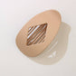 Jumbo Lay Flat Oval Hair Claw Clip, Beige