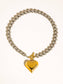Raissa 18K Gold Plated Stainless Steel Two Tone Heart Necklace