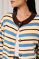 Don't Dream It's Over Striped Button Down Sweater Cardigan, Lemon/Multi