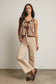 Cute as Ever Tie-Front Striped Knit Vest, Mocha