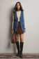 Meet Me There Braided Trim Denim Vest, Blue Haze