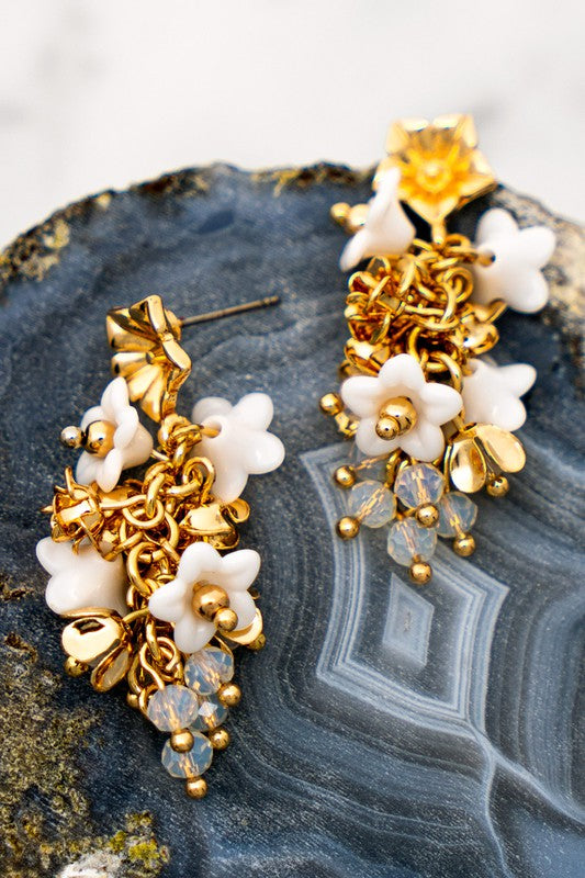 Flower Child Earrings, Gold