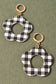 Check Mate Earrings, Black/White