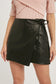 Love At First Site Faux Leather Skort, Black