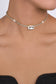 Large Crystal Choker Necklace, White