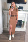 This Is A Necessity Bodycon Ribbed Knit Dress, Butter Brown