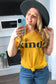 Bee Kind Graphic Tee, Mustard