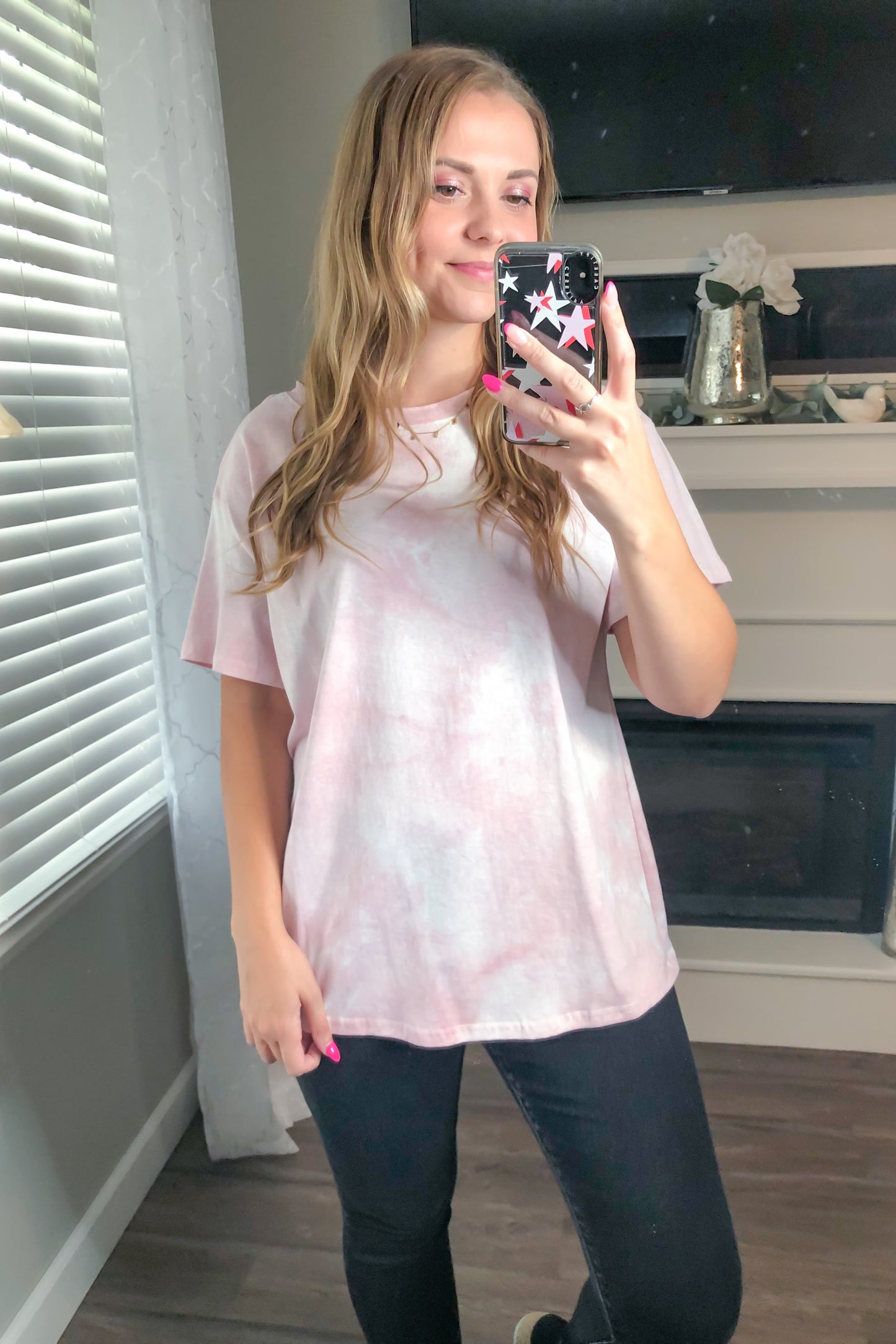 Laid Back Tie Dye Top, Pink *FINAL SALE*