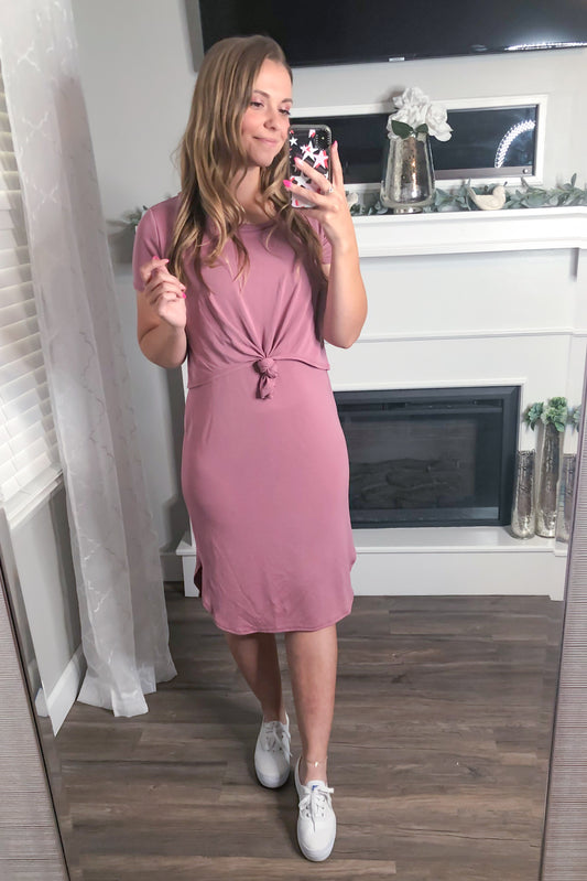 Hello There Dress, Mauve *FINAL SALE*