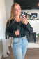 On The Fringe Cropped Suede Jacket, Black