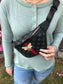 Queen Bee Fanny Pack, Gray/Black