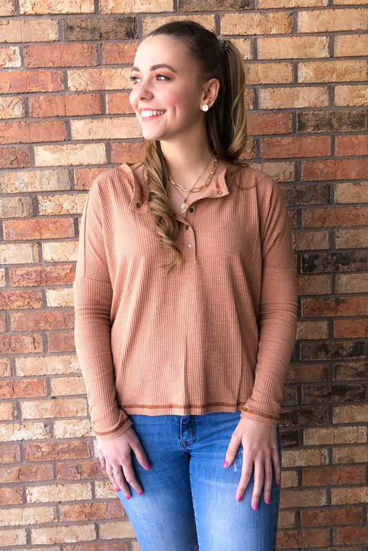 Stevie Henley Top, Ginger *FINAL SALE*