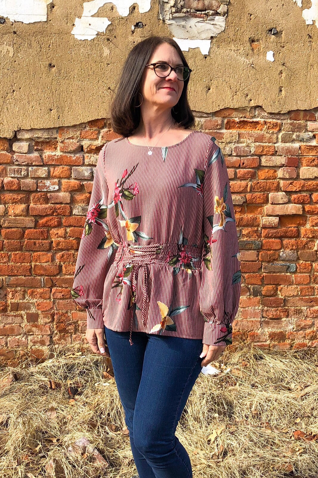 A Day In Paradise Top, Burgundy *FINAL SALE*